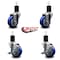 Service Caster 3.5'' Blue Poly Wheel Swivel 1-3/4'' Expanding Stem Caster Set 2 Brakes, 4PK SCC-EX20S3514-PPUB-BLUE-2-TLB-2-134 - alternate 3
